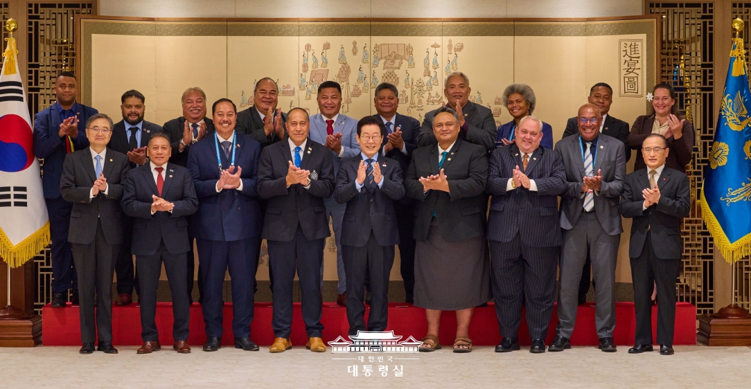 태평양도서국 외교장관 단체 접견                                               
